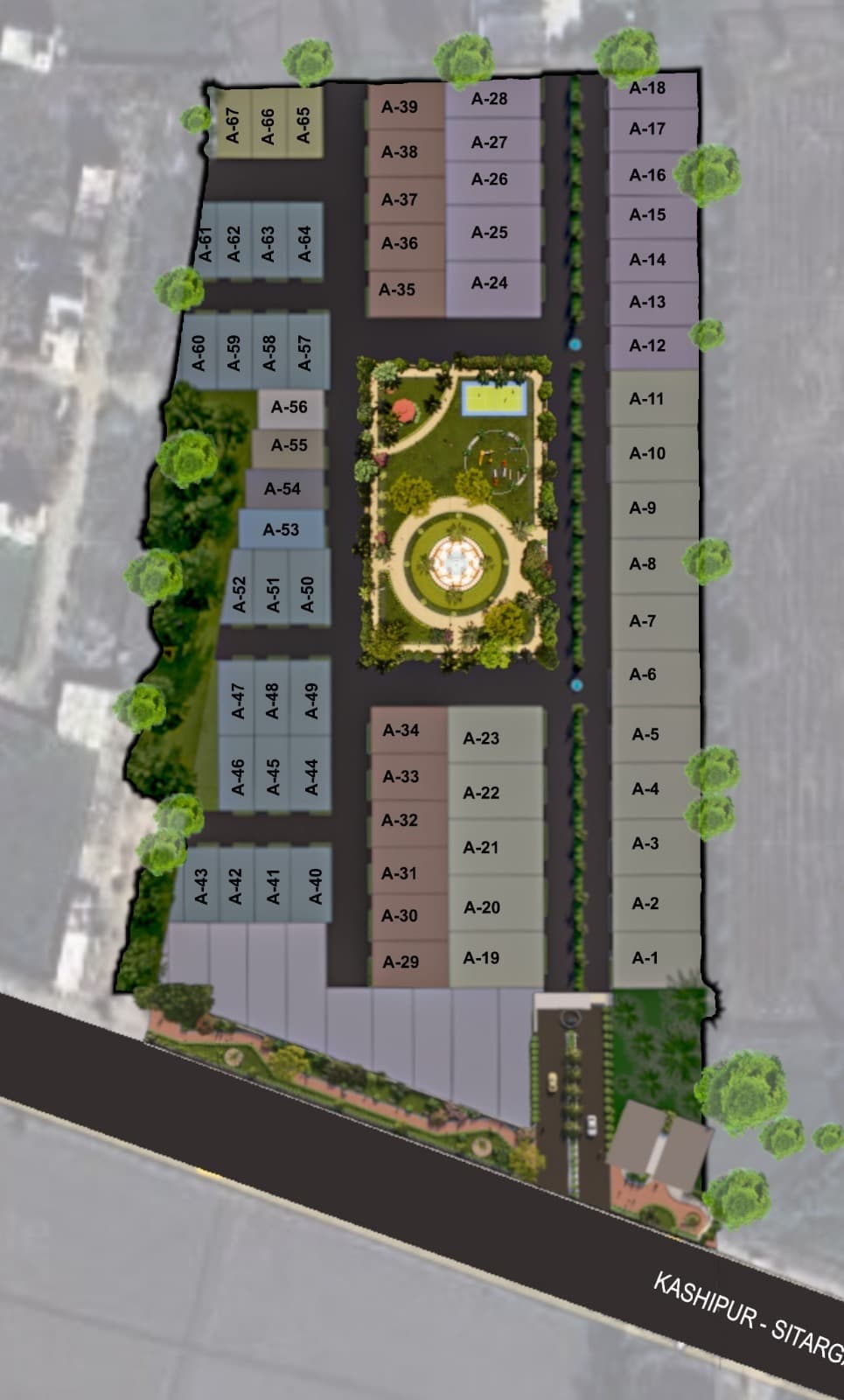 Gayatri Greens site plan A-1 to A-67
