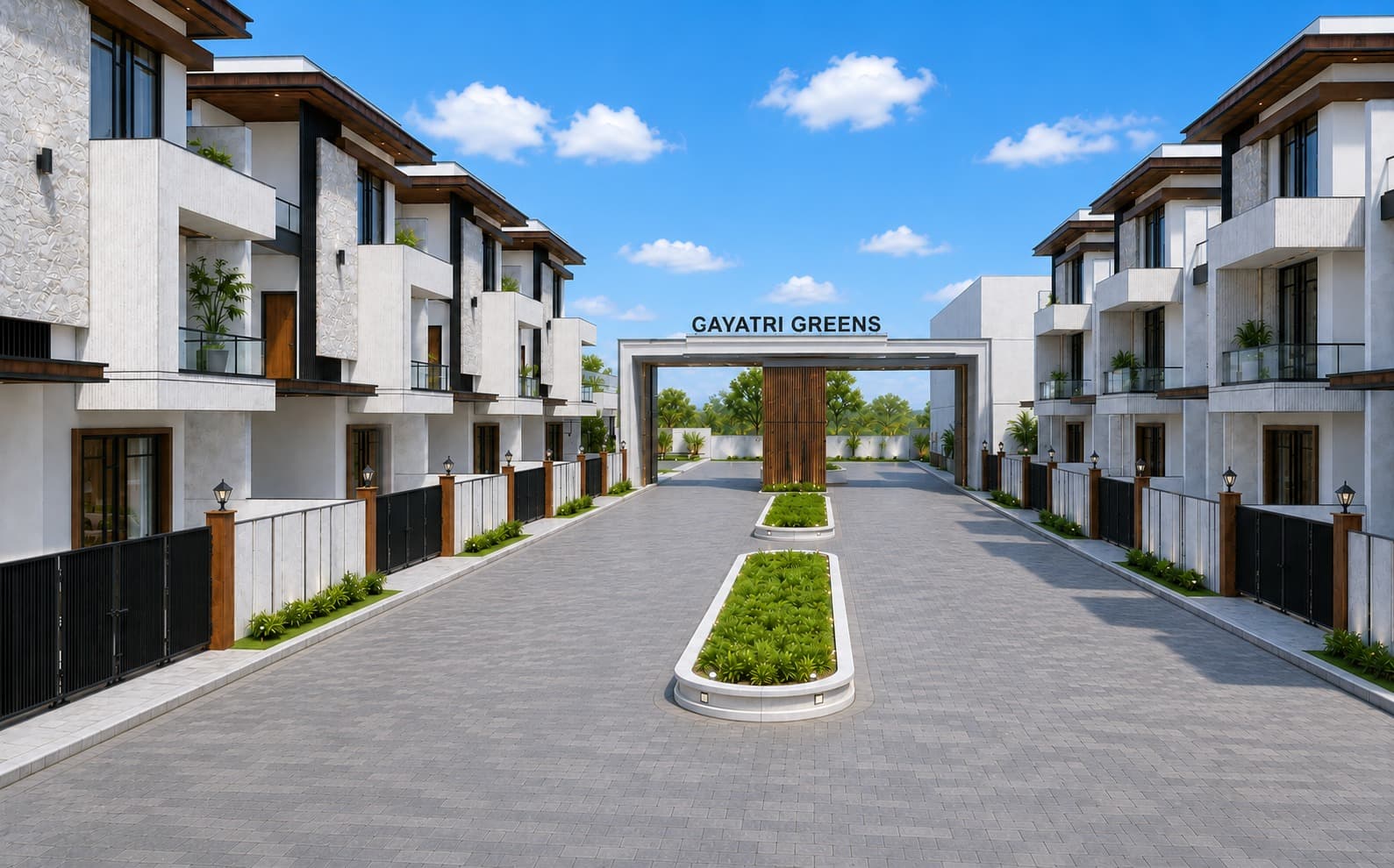 Internal entrance arch at Gayatri Greens